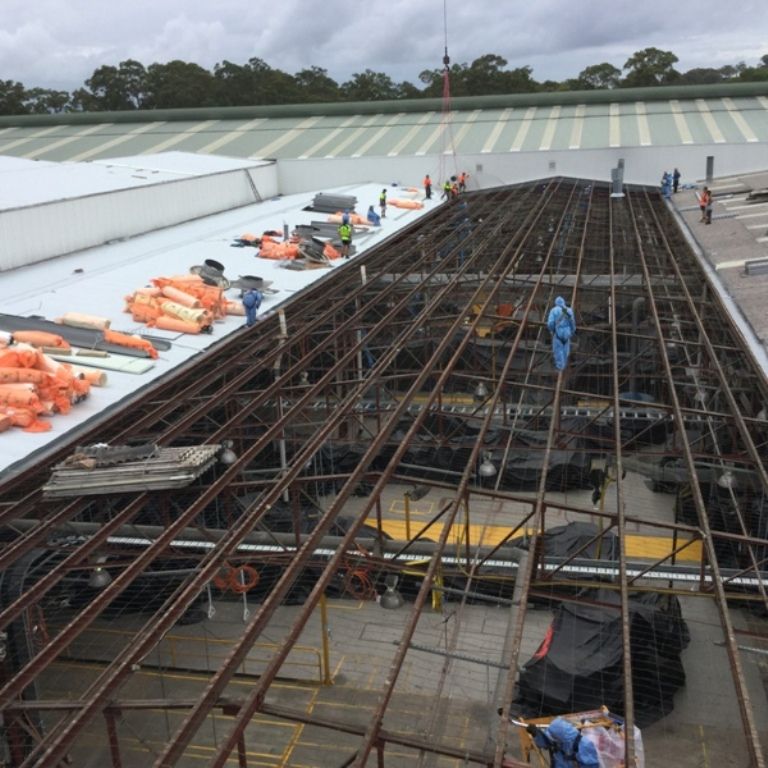 Asbestos Re Roofing Project During Asbestos Re Roofing Project During