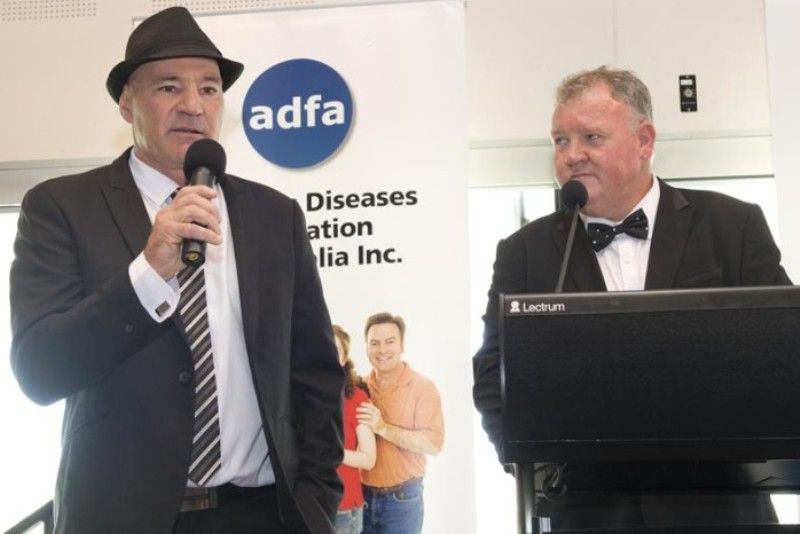 Image 6 speaking at the adfa races