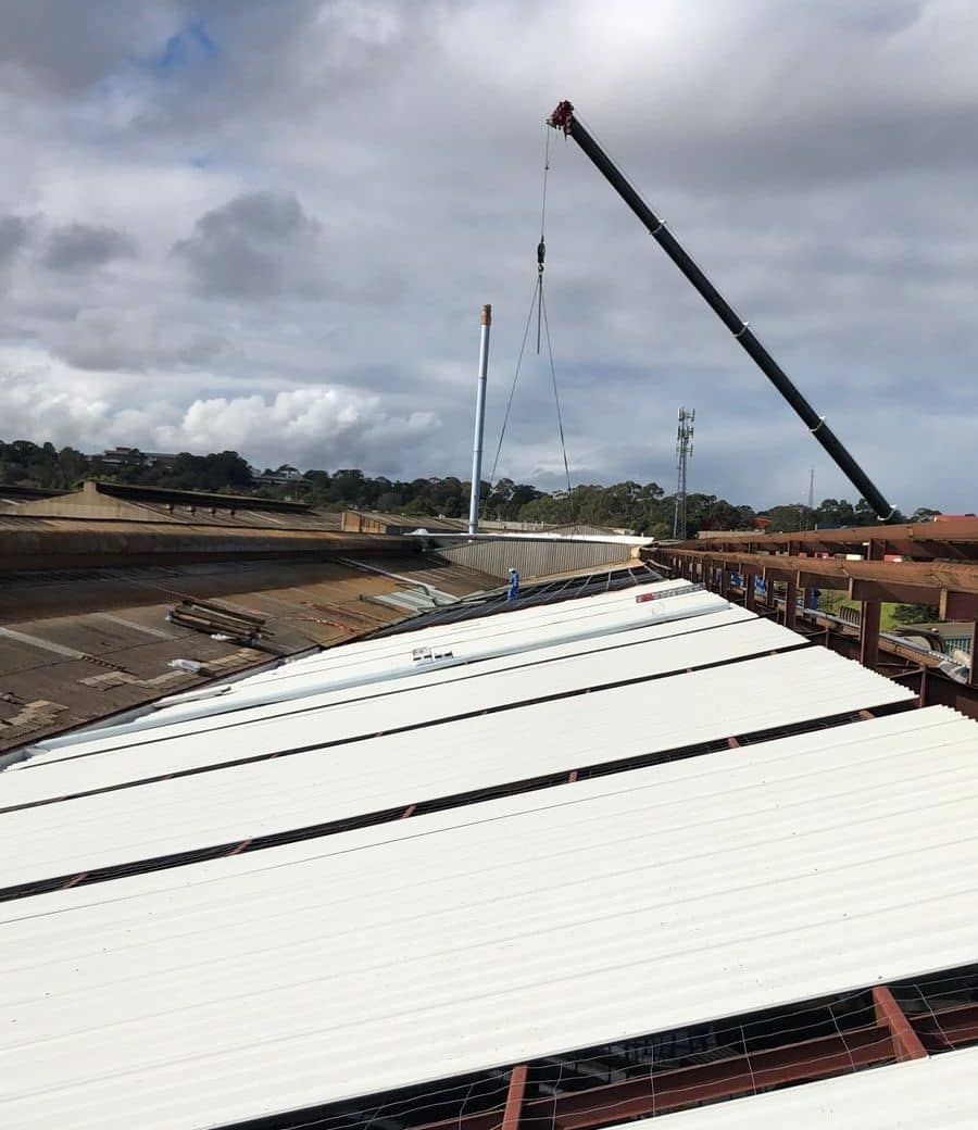 Reroofing specialist Commercial reroofing project by Lidoran - servicing Sydney